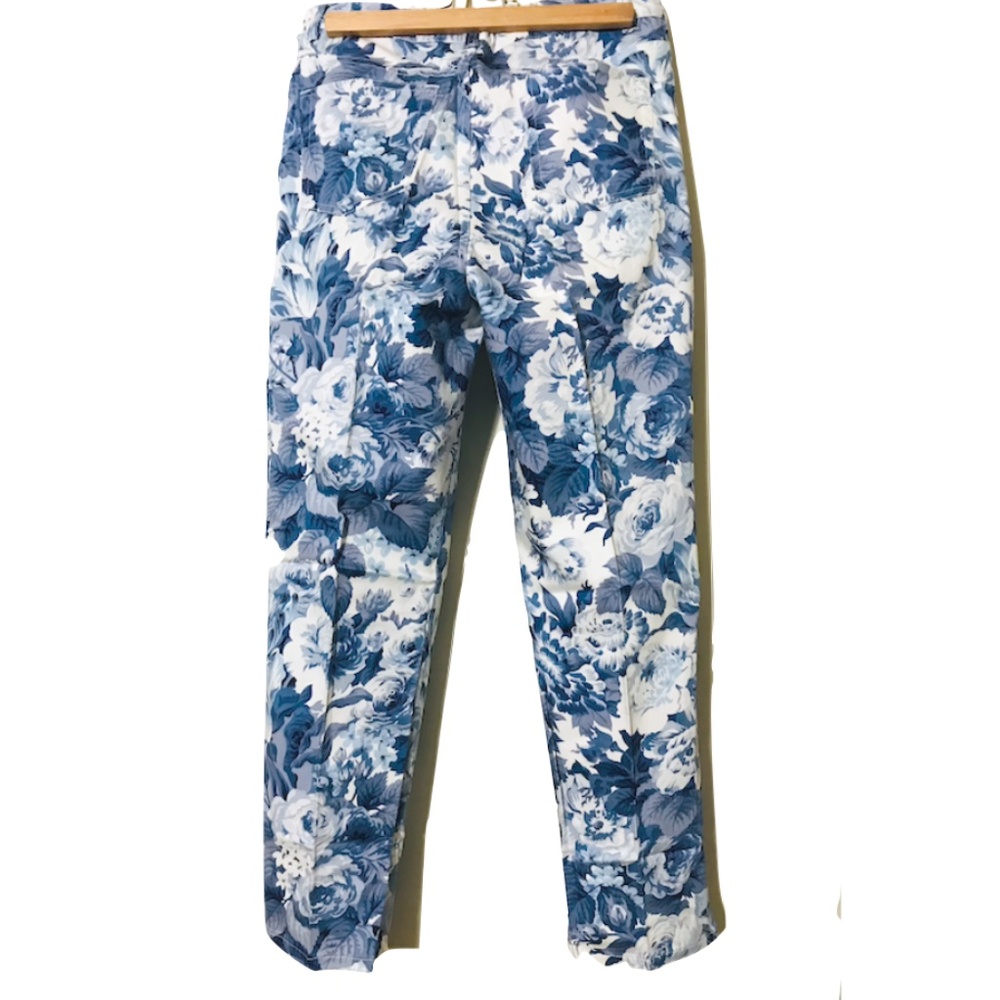 Ralph Lauren blue flora pants size 10 - Picture 6 of 6